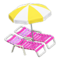 Beach Chairs with Parasol (Pink - Yellow & White) NH Icon.png