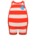 Horizontal-Striped Wet Suit's Red variant