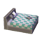 Modern Bed (Gray Tone - Green Plaid) NL Model.png