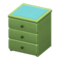 Simple Small Dresser (Green - Light Blue) NH Icon.png