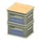 Stacked Bottle Crates (Gray - Blue Logo) NH Icon.png