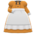Full-length maid gown's Orange variant