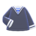 Sailor-Style Shirt's Navy Blue variant
