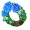 blue rose wreath