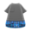 Hip-wrap shirt's Blue variant