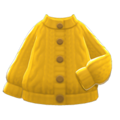 Aran-Knit Cardigan (Yellow) NH Icon.png