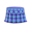 Checkered School Skirt (Blue) NH Storage Icon.png