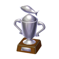 Silver fish trophy