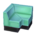 Box corner sofa's Green variant