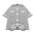Front-Tie Button-Down Shirt (Gray) NH Icon.png