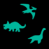 The Dinosaurs pattern for the Glow-in-the-Dark Stickers.