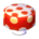 Polka-dot stool's Red and white variant