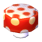 Polka-Dot Stool (Red and White - Red and White) NL Model.png