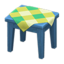 Wooden Mini Table (Blue - Green)