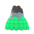 Bubble-Skirt Party Dress (Green) NH Storage Icon.png