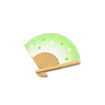 grass-green folding fan