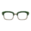Squared browline glasses's Green variant