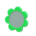 Flower Tabletop Mirror's Green variant