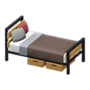 Ironwood Bed (Birch - Brown) NH Icon.png