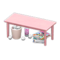 Sloppy Table (Pink - Comics) NH Icon.png