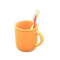 Toothbrush-and-Cup Set (Orange - Plain) NH Icon.png
