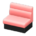 Box sofa's Pink variant