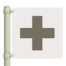 Brown & White Flag (Hospital) HHP Icon.png