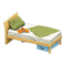 Sloppy Bed (Light Wood - Green) NH Icon.png