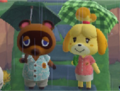 NH Tom Nook and Isabelle's Umbrellas.png