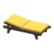 Poolside Bed (Dark Brown - Yellow) NH Icon.png