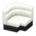 Box Corner Sofa's White variant