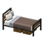 Ironwood Bed (Walnut - Brown) NH Icon.png