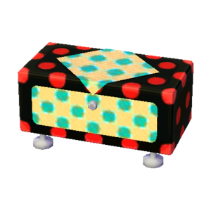 Polka-Dot Dresser (Pop Black - Melon Float) NL Model.png