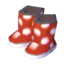 polka-dot rain boots