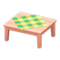 Wooden Table (Pink Wood - Green) NH Icon.png
