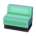 Box sofa's Green variant