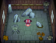 Genji's house interior in Animal Crossing