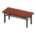 Long folding table's Dark wood variant