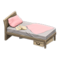 Sloppy Bed (Ash Brown - Pink) NH Icon.png