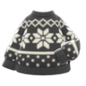 Snowy Sweater (Black) NH Icon.png