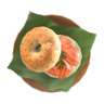 salmon bagel sandwich