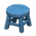 Wooden stool's Blue variant