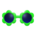 Flower sunglasses's Green variant