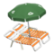 Beach Chairs with Parasol (Orange - Green) NH Icon.png