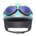 Helmet with goggles's Light blue variant