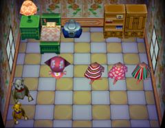 Bea's house interior in Animal Crossing