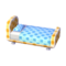 Polka-Dot Bed (Caramel Beige - Soda Blue) NL Model.png