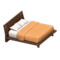 Artful Bed (Dark Wood - Orange) NH Icon.png
