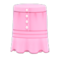 Buttoned Lace Skirt (Pink) NH Storage Icon.png