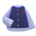 Fuzzy vest's Navy blue variant